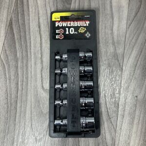 PowerBuilt - 10 pc [1/4" & 3/8‎ Drive] E Type Socket Set Part # 648667 NEW